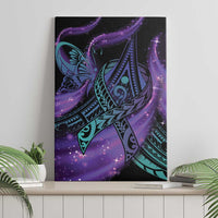 In September We Wear Teal And Purple Canvas Wall Art Magic Ribbon Semicolon LT01 - Polynesian Pride