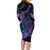 In September We Wear Teal And Purple Family Matching Long Sleeve Bodycon Dress and Hawaiian Shirt Magic Ribbon Semicolon