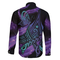In September We Wear Teal And Purple Family Matching Off Shoulder Maxi Dress and Hawaiian Shirt Magic Ribbon Semicolon