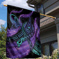 In September We Wear Teal And Purple Garden Flag Magic Ribbon Semicolon LT01 - Polynesian Pride