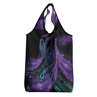 In September We Wear Teal And Purple Grocery Bag Magic Ribbon Semicolon LT01 - Polynesian Pride