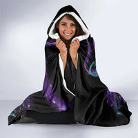 In September We Wear Teal And Purple Hooded Blanket Magic Ribbon Semicolon LT01 - Polynesian Pride