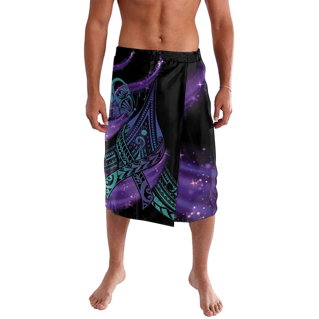 In September We Wear Teal And Purple Lavalava Magic Ribbon Semicolon LT01 Purple - Polynesian Pride