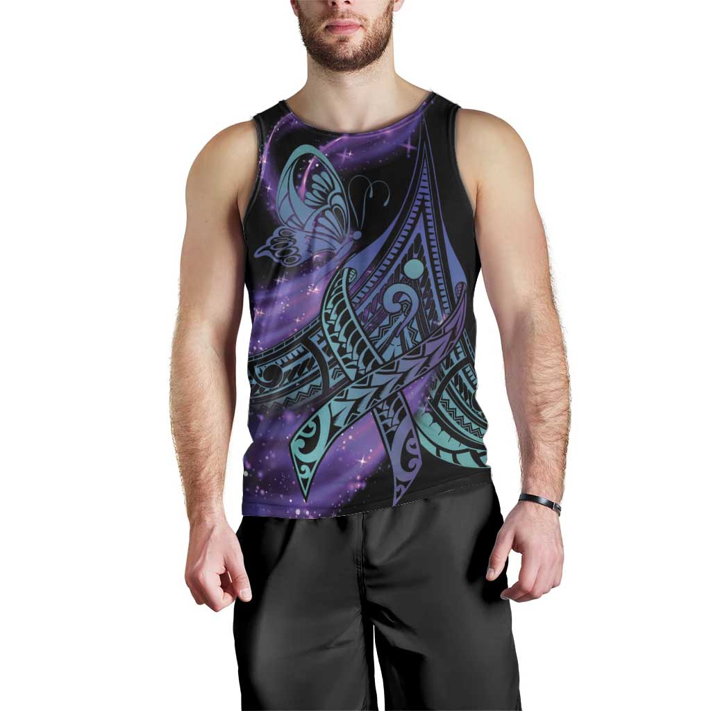 In September We Wear Teal And Purple Men Tank Top Magic Ribbon Semicolon LT01 - Polynesian Pride