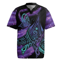 In September We Wear Teal And Purple Rugby Jersey Magic Ribbon Semicolon LT01 Purple - Polynesian Pride