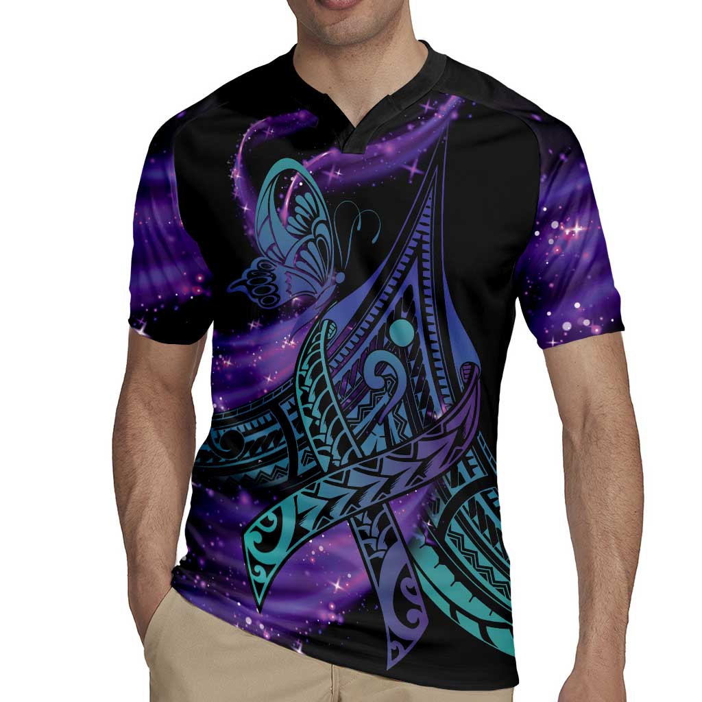 In September We Wear Teal And Purple Rugby Jersey Magic Ribbon Semicolon LT01 - Polynesian Pride