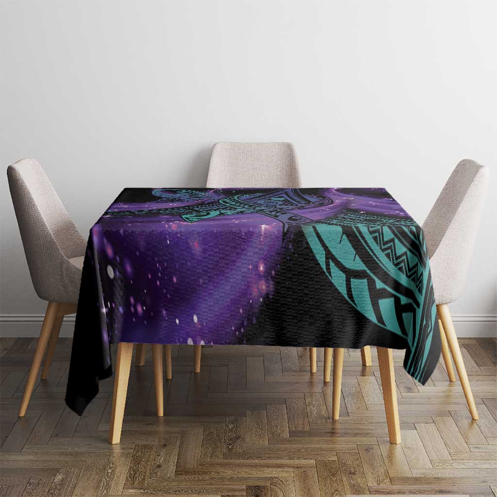 In September We Wear Teal And Purple Tablecloth Magic Ribbon Semicolon LT01 - Polynesian Pride