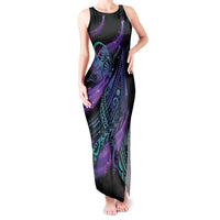 In September We Wear Teal And Purple Tank Maxi Dress Magic Ribbon Semicolon LT01 Women Purple - Polynesian Pride