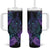 In September We Wear Teal And Purple Tumbler With Handle Magic Ribbon Semicolon