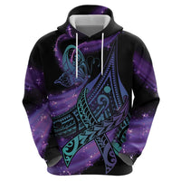 In September We Wear Teal And Purple Zip Hoodie Magic Ribbon Semicolon