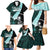 Chuuk Constitution Day Family Matching Mermaid Dress and Hawaiian Shirt Hibiscus Turquoise Pattern