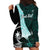 Chuuk Constitution Day Hoodie Dress Hibiscus Turquoise Pattern