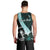 Chuuk Constitution Day Men Tank Top Hibiscus Turquoise Pattern