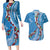 Fiji Tagimaucia Floral Couples Matching Long Sleeve Bodycon Dress and Hawaiian Shirt Tapa Pattern