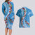 Fiji Tagimaucia Floral Couples Matching Long Sleeve Bodycon Dress and Hawaiian Shirt Tapa Pattern