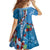 Fiji Tagimaucia Floral Family Matching Long Sleeve Bodycon Dress and Hawaiian Shirt Tapa Pattern