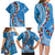 Fiji Tagimaucia Floral Family Matching Long Sleeve Bodycon Dress and Hawaiian Shirt Tapa Pattern