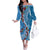 Fiji Tagimaucia Floral Family Matching Off The Shoulder Long Sleeve Dress and Hawaiian Shirt Tapa Pattern