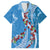 Fiji Tagimaucia Floral Family Matching Off Shoulder Maxi Dress and Hawaiian Shirt Tapa Pattern