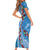 Fiji Tagimaucia Floral Family Matching Short Sleeve Bodycon Dress and Hawaiian Shirt Tapa Pattern