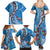 Fiji Tagimaucia Floral Family Matching Summer Maxi Dress and Hawaiian Shirt Tapa Pattern