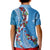 Fiji Tagimaucia Floral Kid Polo Shirt Tapa Pattern