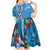 Fiji Tagimaucia Floral Kid Short Sleeve Dress Tapa Pattern