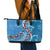 Fiji Tagimaucia Floral Leather Tote Bag Tapa Pattern