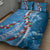 Fiji Tagimaucia Floral Quilt Bed Set Tapa Pattern