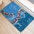 Fiji Tagimaucia Floral Rubber Doormat Tapa Pattern