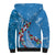 Fiji Tagimaucia Floral Sherpa Hoodie Tapa Pattern