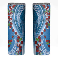 Fiji Tagimaucia Floral Skinny Tumbler Tapa Pattern