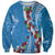 Fiji Tagimaucia Floral Sweatshirt Tapa Pattern