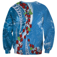 Fiji Tagimaucia Floral Sweatshirt Tapa Pattern