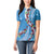 Fiji Tagimaucia Floral Women Polo Shirt Tapa Pattern