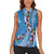 Fiji Tagimaucia Floral Women Sleeveless Polo Shirt Tapa Pattern