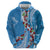 Fiji Tagimaucia Floral Zip Hoodie Tapa Pattern