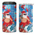 Hawaii Christmas 4 in 1 Can Cooler Tumbler Santa Claus Surfing Kakau Tropical Style