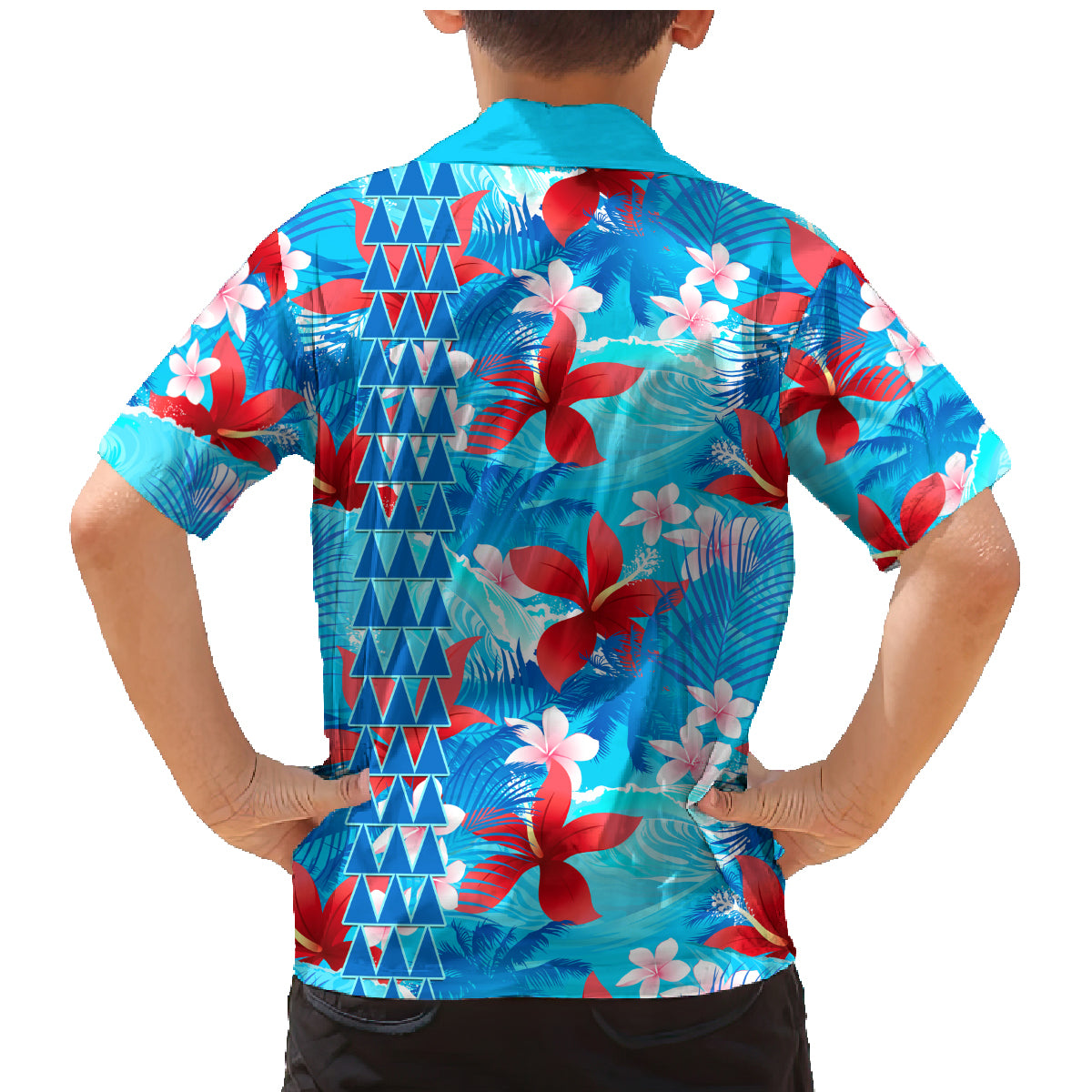 Hawaii Christmas Family Matching Mermaid Dress and Hawaiian Shirt Santa Claus Surfing Kakau Tropical Style LT01 - Polynesian Pride