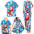 Hawaii Christmas Family Matching Tank Maxi Dress and Hawaiian Shirt Santa Claus Surfing Kakau Tropical Style LT01 - Polynesian Pride