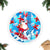 Hawaii Christmas Tree Skirt Santa Claus Surfing Kakau Tropical Style LT01 Fringed Tree Skirts Blue - Polynesian Pride