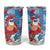 Hawaii Christmas Tumbler Cup Santa Claus Surfing Kakau Tropical Style