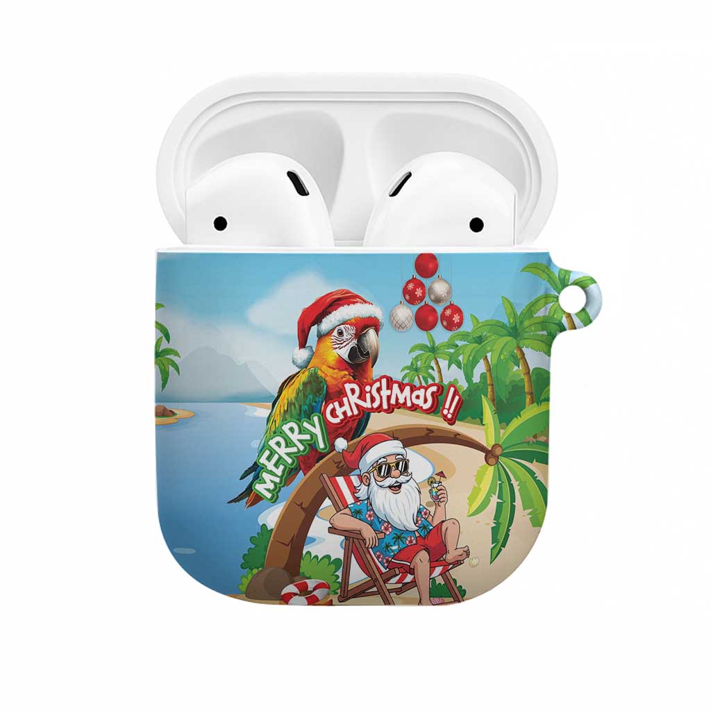 Hawaii Santa Parrot Christmas AirPods Case Summer Vibe - Polynesian Pride