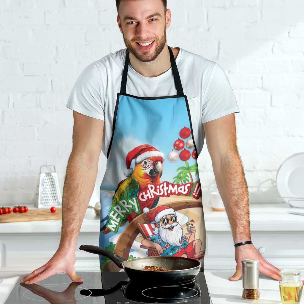Hawaii Santa Parrot Christmas Apron Summer Vibe - Polynesian Pride