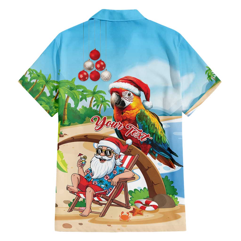 Personalized Hawaii Santa Parrot Christmas Family Matching Tank Maxi Dress and Hawaiian Shirt Summer Vibe - Polynesian Pride