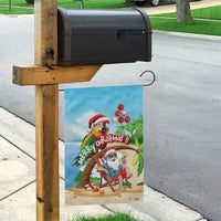 Hawaii Santa Parrot Christmas Garden Flag Summer Vibe - Polynesian Pride