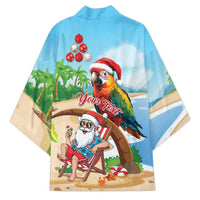 Personalized Hawaii Santa Parrot Christmas Kimono Summer Vibe LT01 - Polynesian Pride