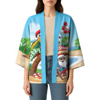 Personalized Hawaii Santa Parrot Christmas Kimono Summer Vibe LT01 - Polynesian Pride