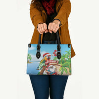 Hawaii Santa Parrot Christmas Leather Bag Summer Vibe - Polynesian Pride