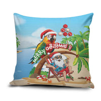 Hawaii Santa Parrot Christmas Pillow Cover Summer Vibe - Polynesian Pride